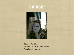 Name: Yu-ci Lo Student number: 4a1m0095 Teacher: Jamie Lo