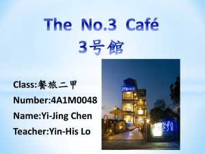Class: Number:4A1M0048 Name:Yi-Jing Chen Teacher:Yin-His Lo