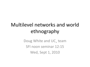 Multilevel networks and world ethnography Doug White and UC team