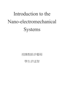 Introduction to the Nano-electromechanical Systems