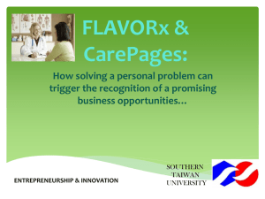FLAVORx &amp; CarePages: How solving a personal problem can