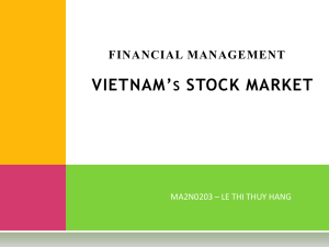 VIETNAM’ STOCK MARKET S FINANCIAL MANAGEMENT