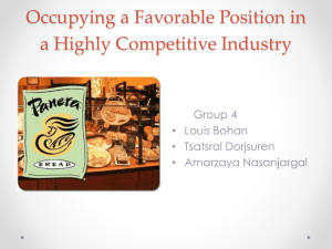 Occupying a Favorable Position in a Highly Competitive Industry Group 4