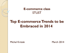 Top E-commerce Trends to be Embraced in 2014 E-commerce class STUST