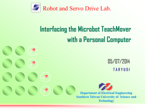 Interfacing the Microbot TeachMover with a Personal Computer 05/07/2014