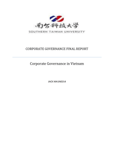Corporate Governance in Vietnam CORPORATE GOVERNANCE FINAL REPORT