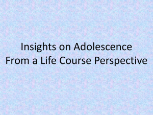 Insights on Adolescence From a Life Course Perspective