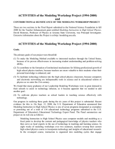 ACTIVITIES of the Modeling Workshop Project (1994-2000) and