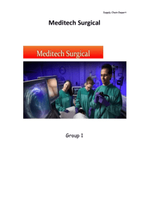 Meditech Surgical  Group 1 Supply Chain Report