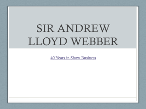 SIR ANDREW LLOYD WEBBER 40 Years in Show Business