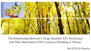 The Relationship Between College Students’ EFL Proficiency