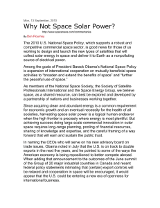 Why Not Space Solar Power?