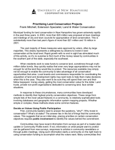 Prioritizing Land Conservation Projects