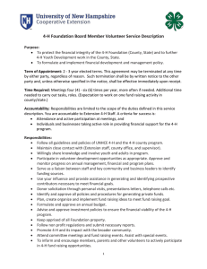 4-H Foundation Board Member Volunteer Service Description