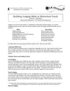 Building Judging Skills in Afterschool Youth