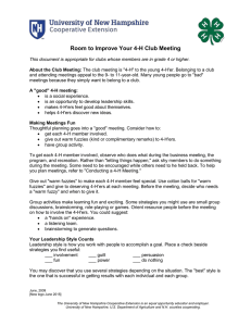 Room to Improve Your 4-H Club Meeting