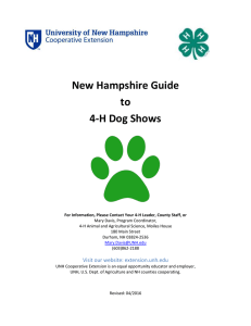 New Hampshire Guide to 4-H Dog Shows