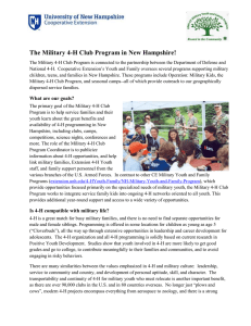 The Military 4-H Club Program in New Hampshire!