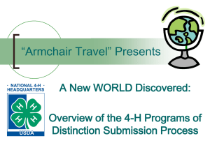 “Armchair Travel” Presents A New WORLD Discovered: Distinction Submission Process