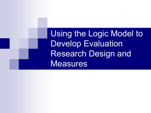 Using the Logic Model to Develop Evaluation Research Design and Measures
