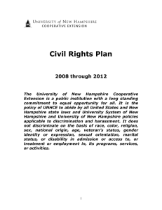 Civil Rights Plan 2008 through 2012