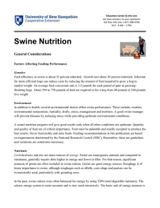 Swine Nutrition  General Considerations