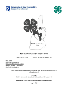 NEW HAMPSHIRE STATE 4-H HORSE SHOW