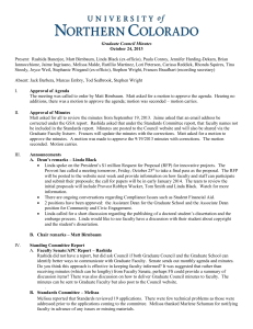 Graduate Council Minutes October 24, 2013