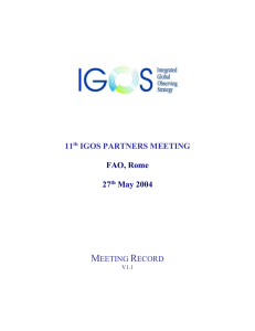 M R 11 IGOS PARTNERS MEETING