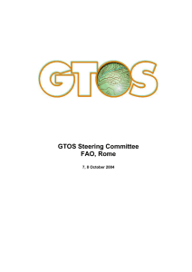 GTOS Steering Committee FAO, Rome 7, 8 October 2004