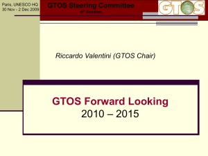 GTOS Forward Looking – 2015 2010 Riccardo Valentini (GTOS Chair)