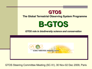 B-GTOS GTOS The Global Terrestrial Observing System Programme
