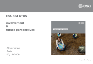 ESA and GTOS involvement &amp; future perspectives