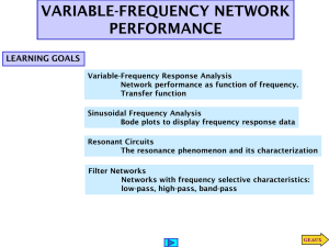 VARIABLE-FREQUENCY NETWORK PERFORMANCE LEARNING GOALS