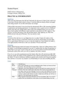 Student Report PRACTICAL INFORMATION Applying