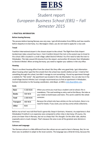 Student report European Business School (EBS) – Fall Semester 2015