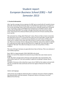 Student report European Business School (EBS) – Fall Semester 2013