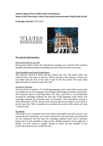 Student Report from LUISS Guido Carli (Rome)