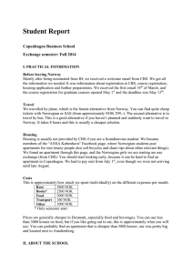 Student Report Copenhagen Business School Exchange semester: Fall 2014