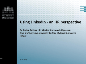 Using LinkedIn - an HR perspective (HiOA)