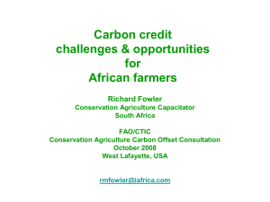 Carbon credit challenges &amp; opportunities for African farmers