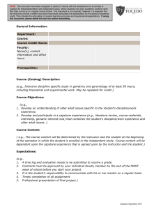 : This document have been designed to assist UT faculty... syllabus for thesis/dissertation and independent study, where students may earn... NOTE