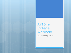 AY15-16 College Workload ALT Meeting 3.4.15