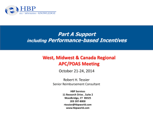 Part A Support Performance-based Incentives including October 21-24, 2014