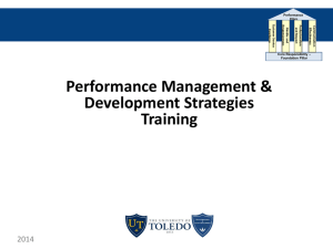 Performance Management &amp; Development Strategies Training 2014