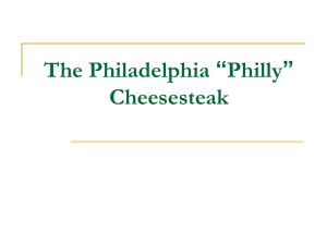 The Philadelphia “Philly” Cheesesteak