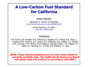 A Low-Carbon Fuel Standard for California
