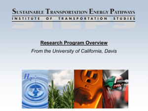 H Research Program Overview From the University of California, Davis 2