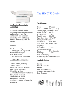 The SEN 2750 Copier