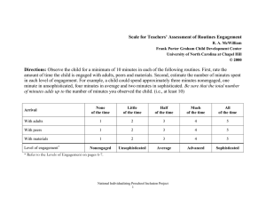 Scale for Teachers’ Assessment of Routines Engagement